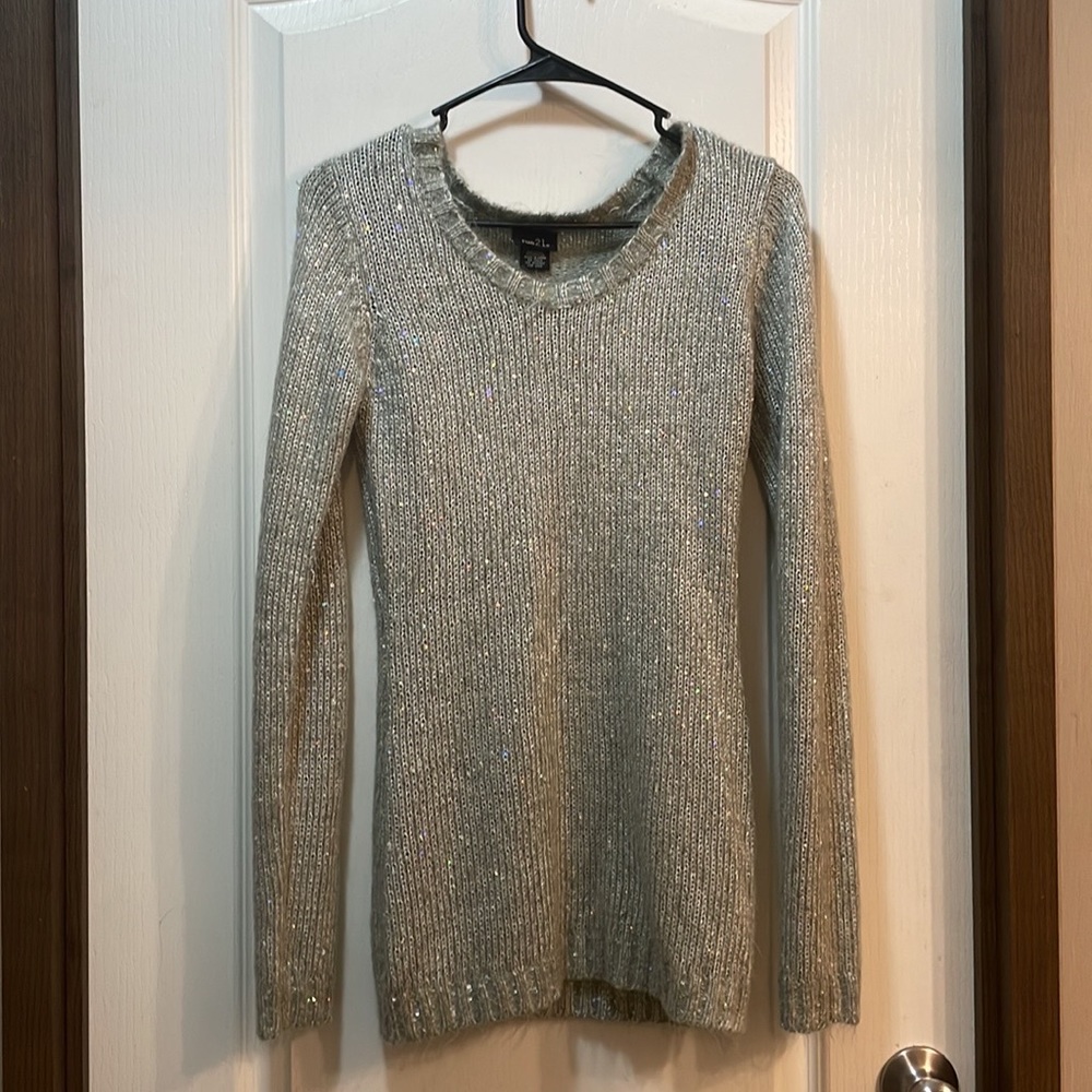 Rue21, medium, and a glittery silver sweater.